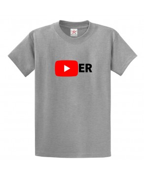 Ytuber Classic Unisex Kids and Adults T-Shirt for Vloggers
